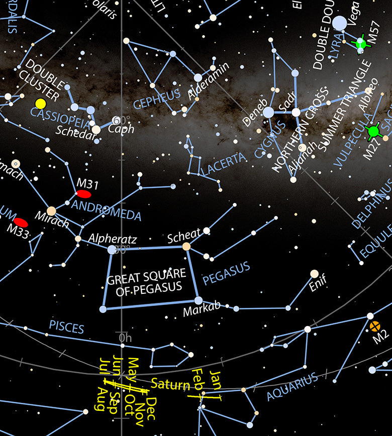 2025 Planisphere (37-50° N latitudes)