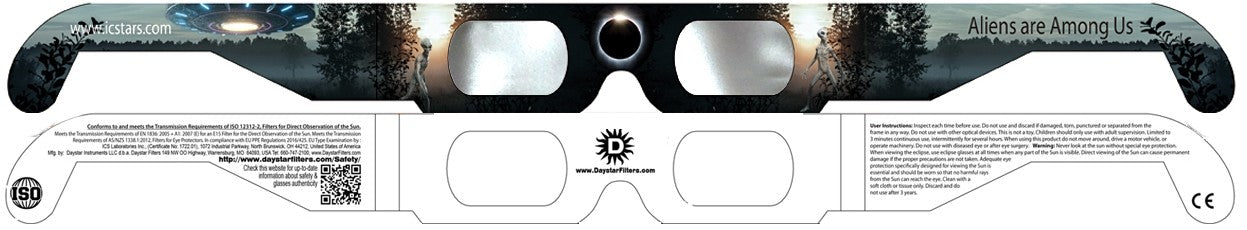 ALIENS ARE AMONG US style FUNNER Eclipse Solar Glasses - 5 pack