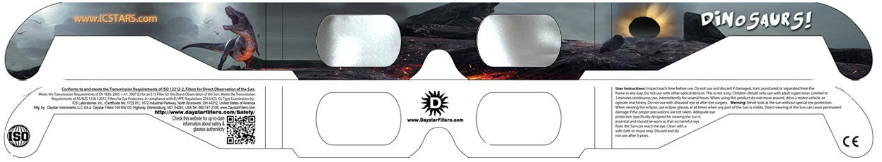 DINOSAURS! style FUNNER Eclipse Solar Glasses - 5 pack