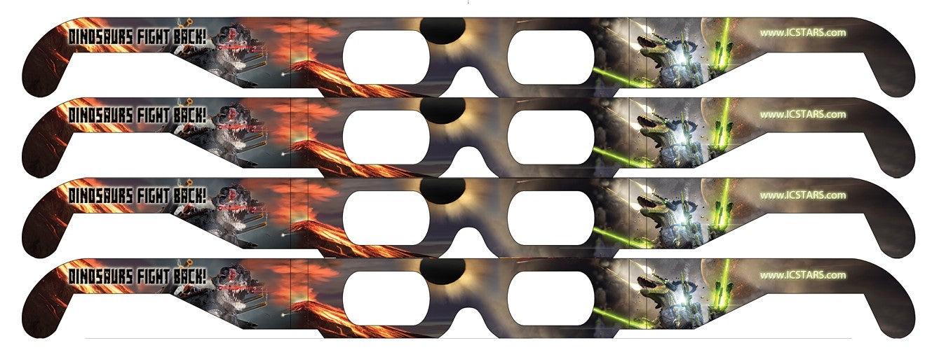 DINOSAURS FIGHT BACK! style FUNNER Eclipse Solar Glasses - 5 pack