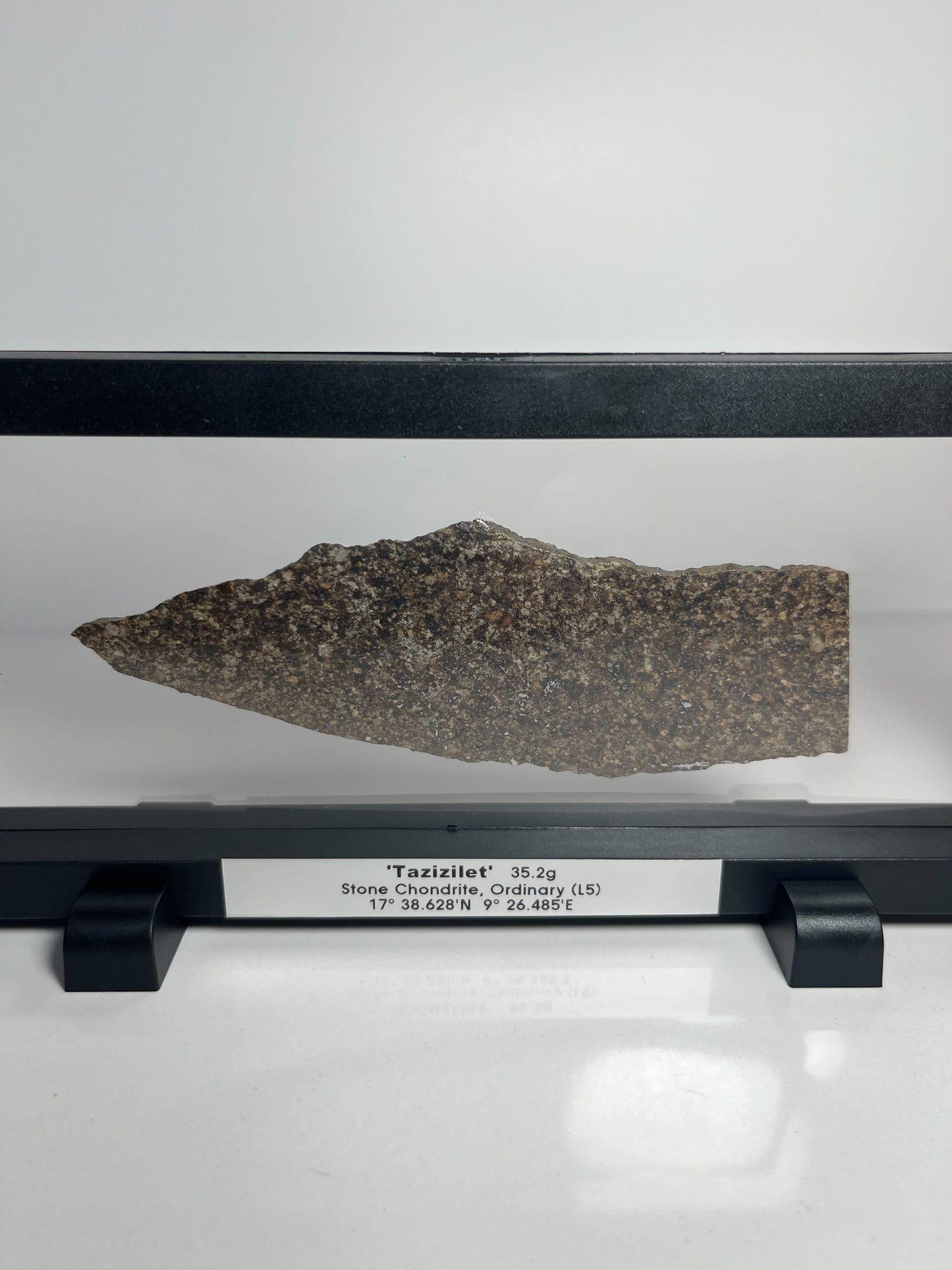 Certified TAZIZILET Specimen Meteorite Slice 35.2g - Recovered 2006, Niger - RARE