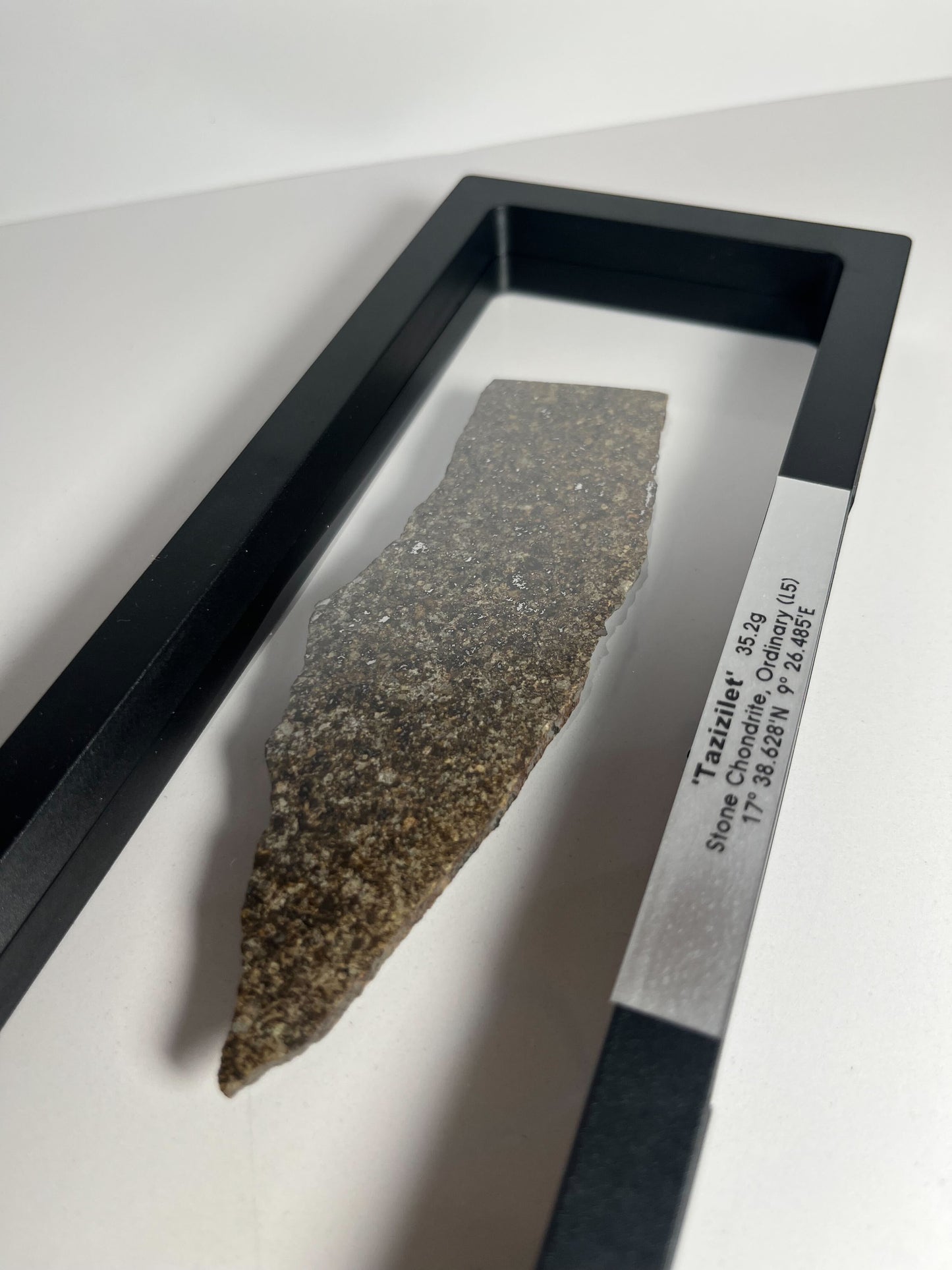 Certified TAZIZILET Specimen Meteorite Slice 35.2g - Recovered 2006, Niger - RARE