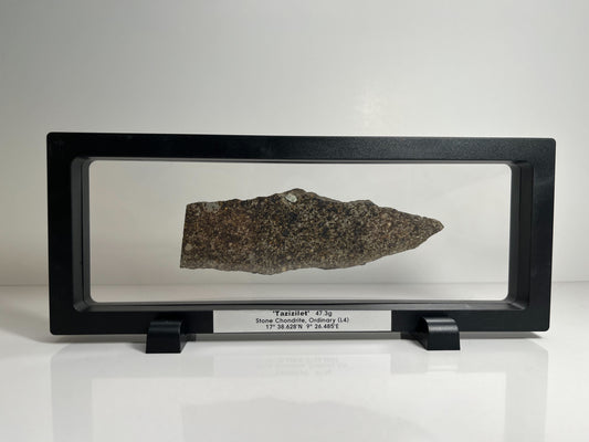 Certified TAZIZILET Specimen Meteorite Slice 47.3g - Recovered 2006, Niger - RARE