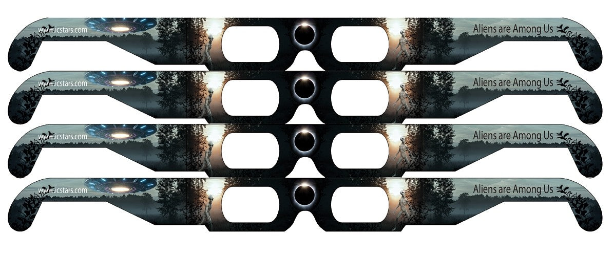 ALIENS ARE AMONG US style FUNNER Eclipse Solar Glasses - 5 pack