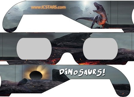DINOSAURS! style FUNNER Eclipse Solar Glasses - 5 pack