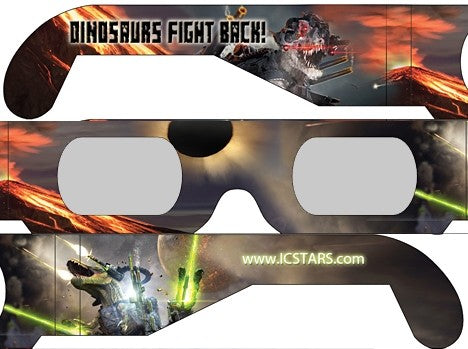 DINOSAURS FIGHT BACK! style FUNNER Eclipse Solar Glasses - 5 pack