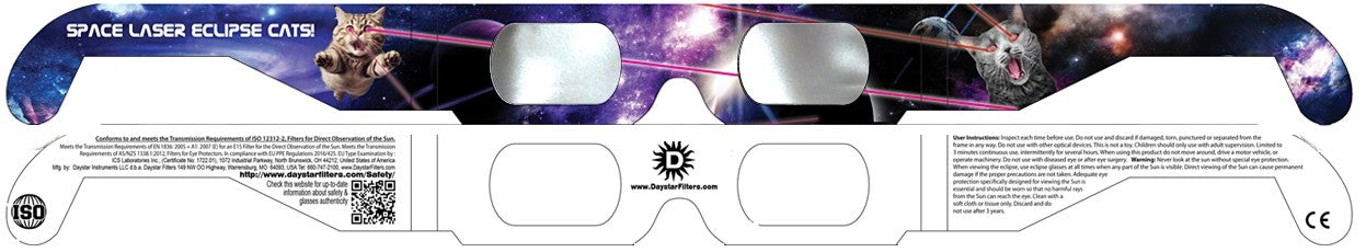 LASER CATS (Blueyier) style FUNNER Eclipse Solar Glasses - 5 pack