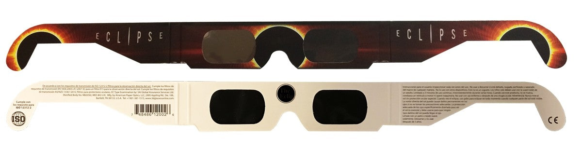 Mixed designs Eclipse Solar Glasses (bulk, price each, minimum 500)