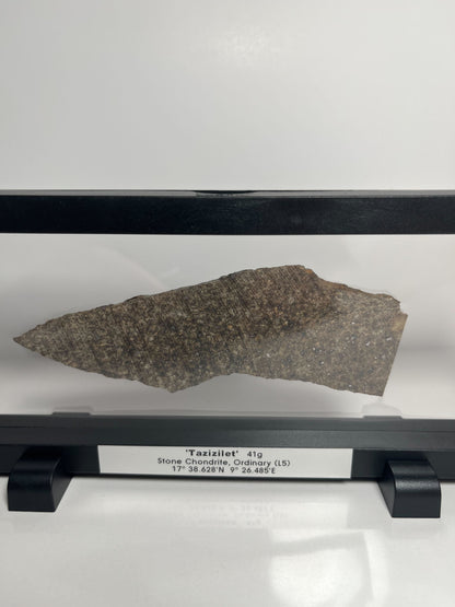 Certified TAZIZILET Specimen Meteorite Slice 41.0g - Recovered 2006, Niger - RARE