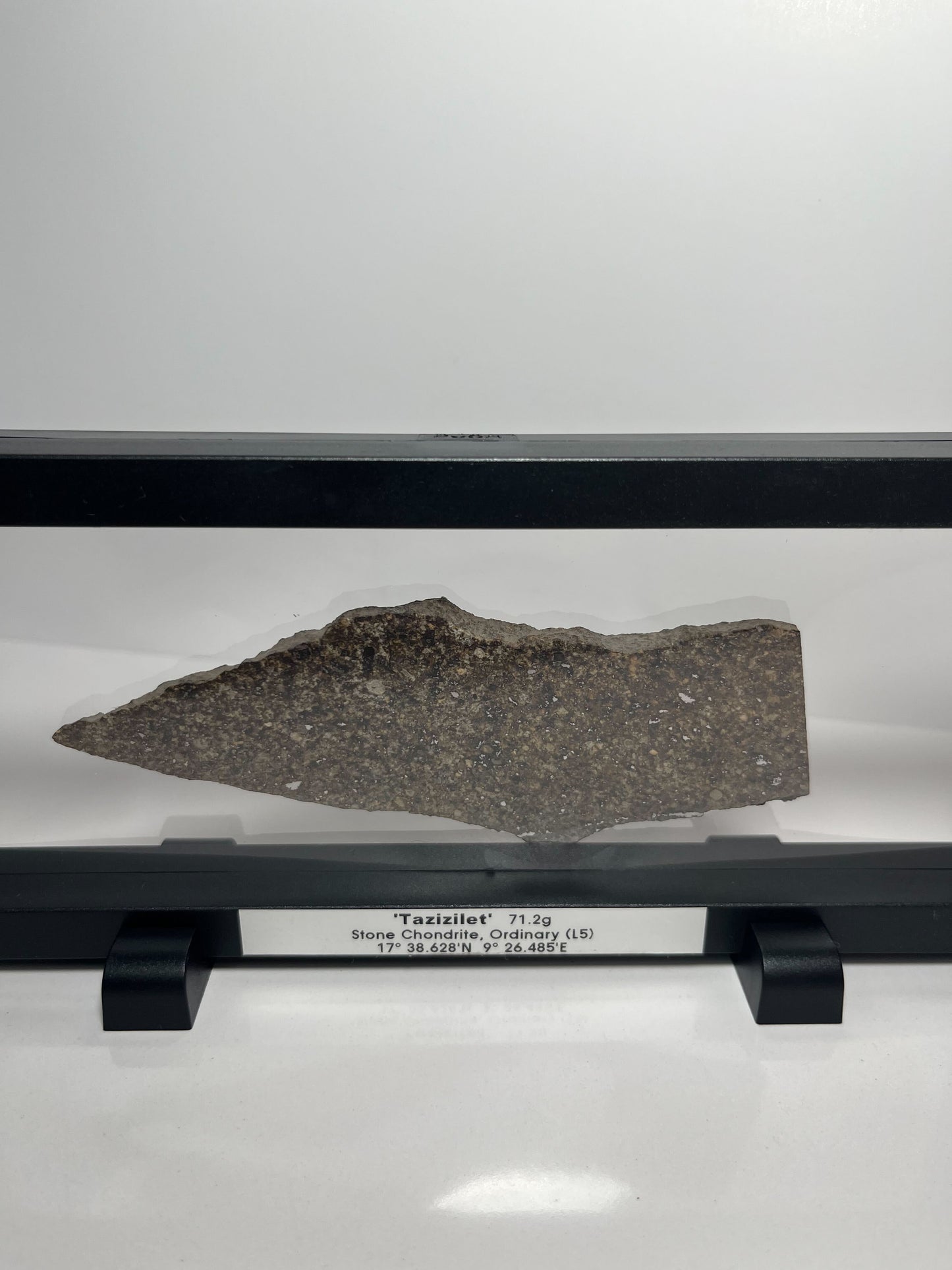 Certified TAZIZILET Specimen Meteorite Slice 71.2g - Recovered 2006, Niger - RARE