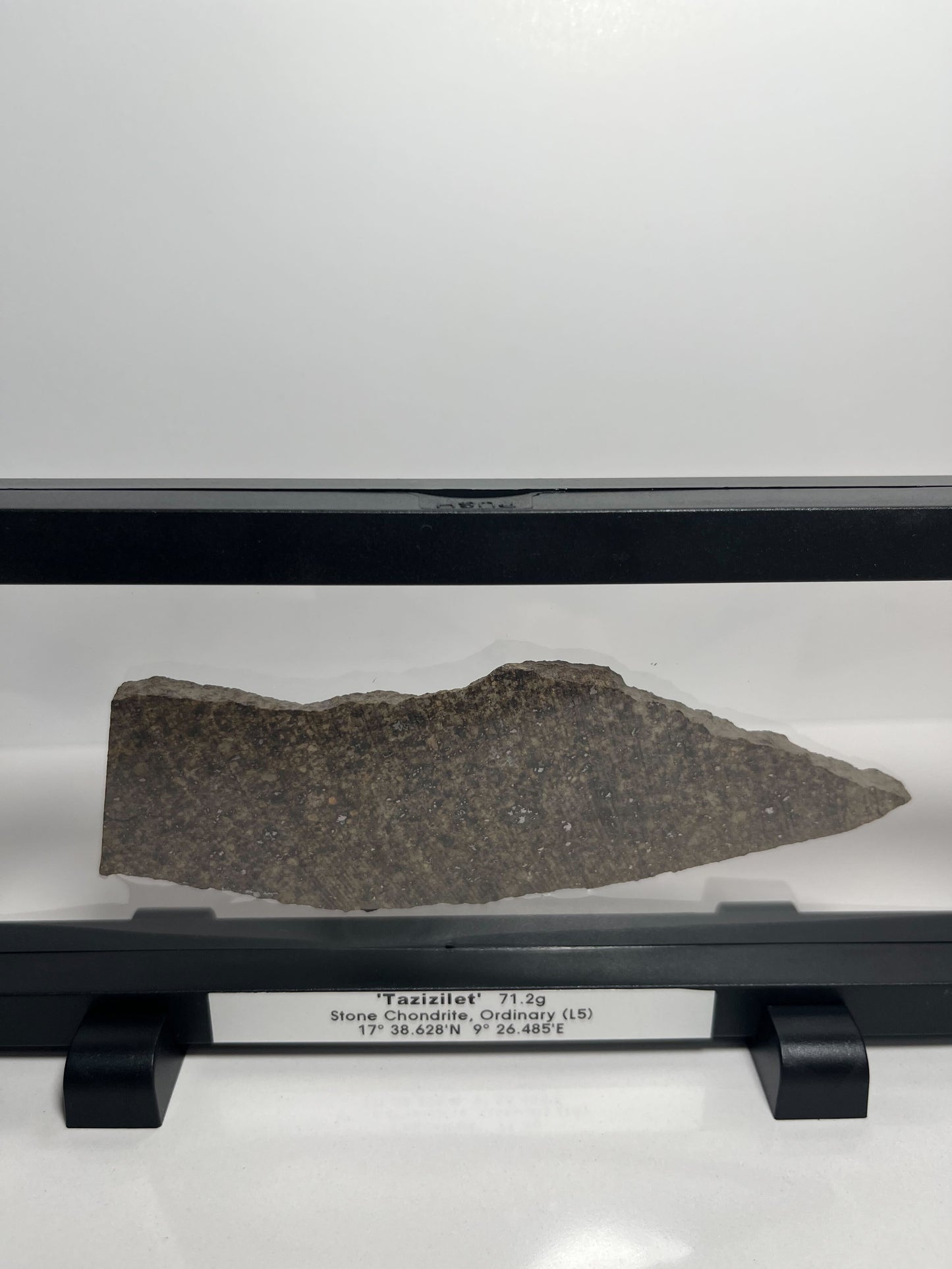 Certified TAZIZILET Specimen Meteorite Slice 71.2g - Recovered 2006, Niger - RARE