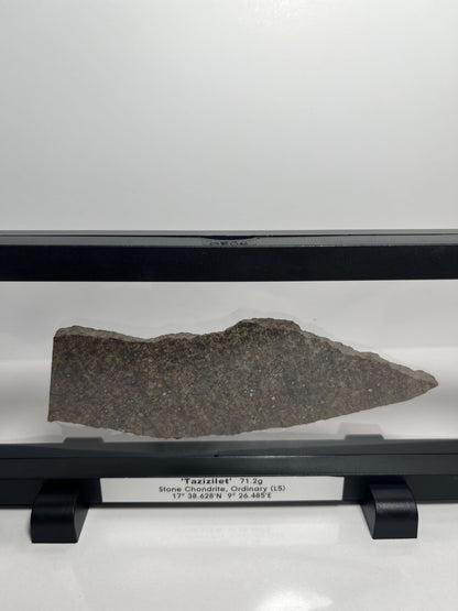 Certified TAZIZILET Specimen Meteorite Slice 71.2g - Recovered 2006, Niger - RARE
