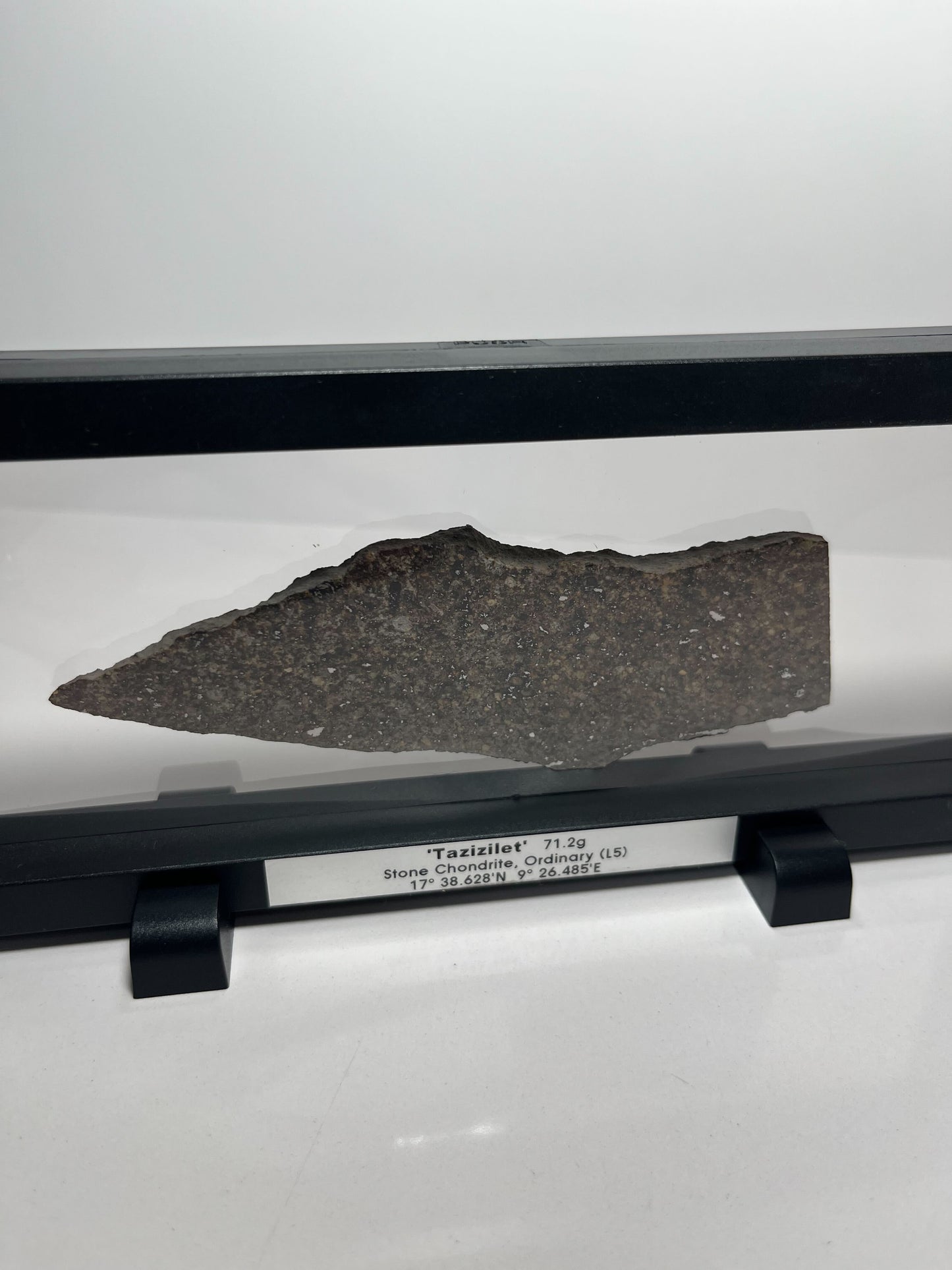 Certified TAZIZILET Specimen Meteorite Slice 71.2g - Recovered 2006, Niger - RARE