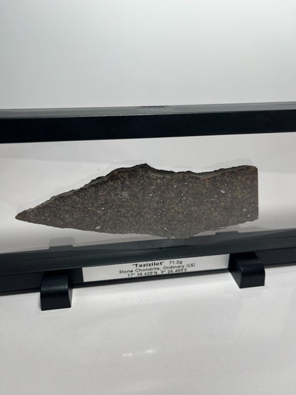 Certified TAZIZILET Specimen Meteorite Slice 71.2g - Recovered 2006, Niger - RARE